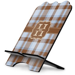 Two Color Plaid Stylized Tablet Stand (Personalized)