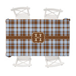 Two Color Plaid Tablecloth - 58"x102" (Personalized)