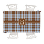 Two Color Plaid Tablecloth - 58"x102" (Personalized)