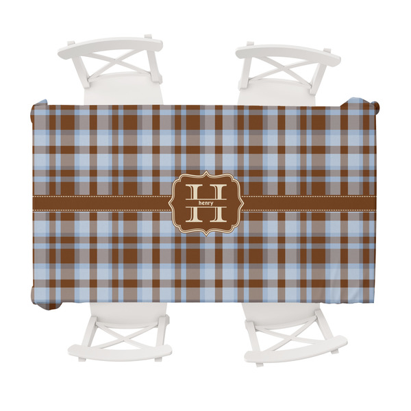 Custom Two Color Plaid Tablecloth - 58"x102" (Personalized)
