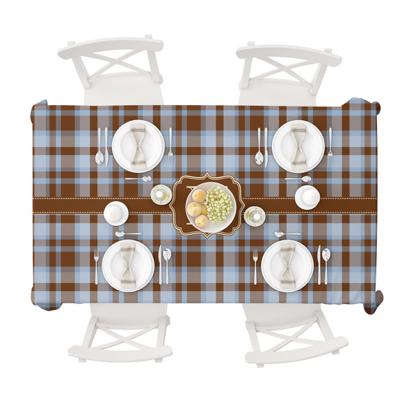 Two Color Plaid Tablecloths (58"x102") - TOP VIEW