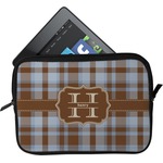 Two Color Plaid Tablet Case / Sleeve - Small (Personalized)