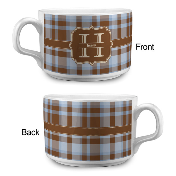 Two Color Plaid Tea Cup - Single Apvl