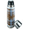 Two Color Plaid Thermos - Lid Off