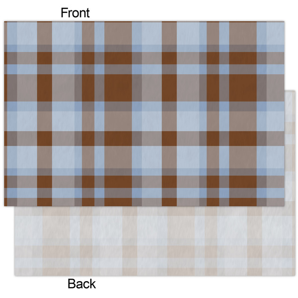 Two Color Plaid Tissue Paper - Heavyweight - XL - Front & Back
