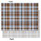 Two Color Plaid Tissue Paper - Lightweight - Large - Front & Back