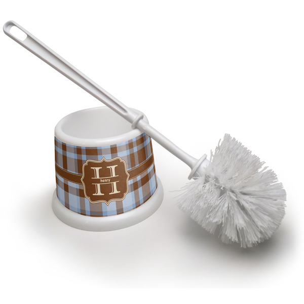 Custom Two Color Plaid Toilet Brush (Personalized)