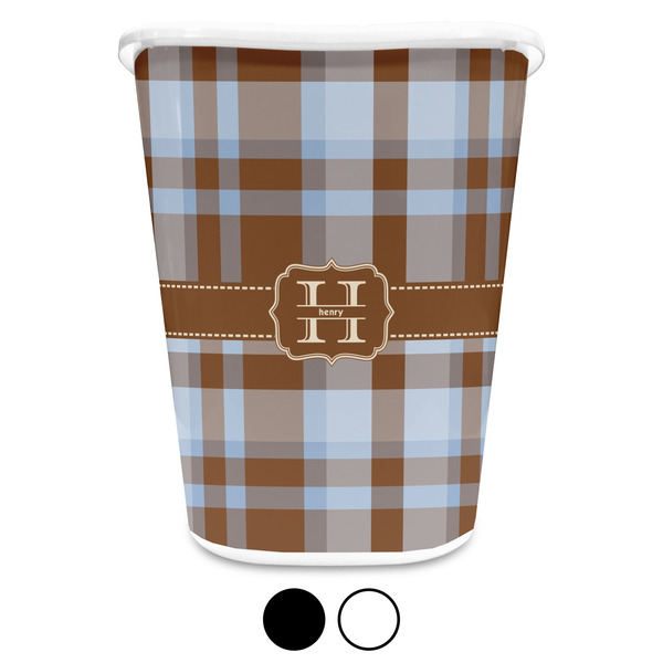 Two Color Plaid Trash Can Aggregate