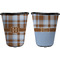 Two Color Plaid Trash Can Black - Front and Back - Apvl