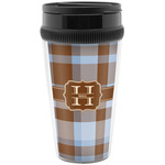 Two Color Plaid Acrylic Travel Mug without Handle (Personalized)