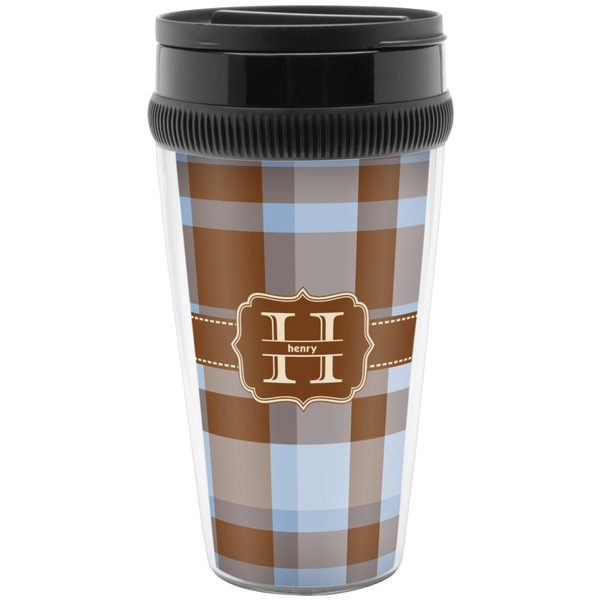 Two Color Plaid Travel Mug (Personalized)