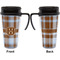 Two Color Plaid Travel Mug with Black Handle - Approval