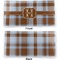 Two Color Plaid Vinyl Check Book Cover - Front and Back