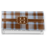 Two Color Plaid Vinyl Checkbook Cover (Personalized)