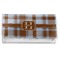 Two Color Plaid Vinyl Check Book Cover - Front