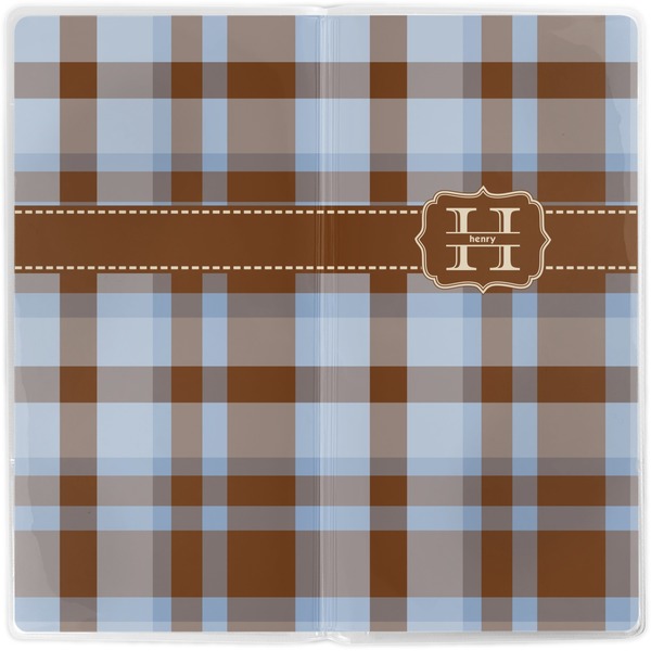 Two Color Plaid Vinyl Document Wallet - Apvl