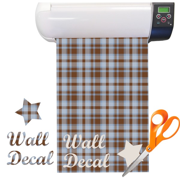 Custom Two Color Plaid Pattern Vinyl Sheet (Re-position-able)
