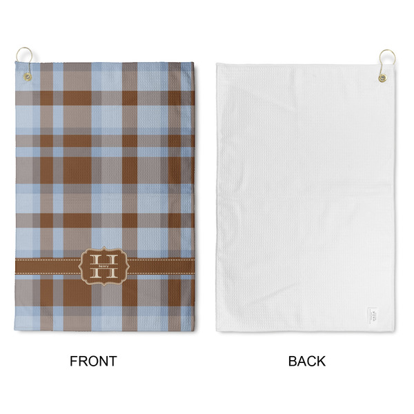 Two Color Plaid Waffle Weave Golf Towel - Approval