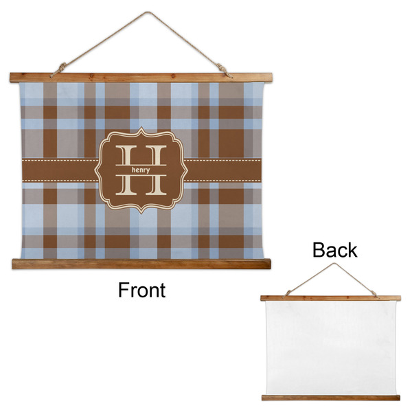 Two Color Plaid Wall Hanging Tapestry - Landscape - APPROVAL