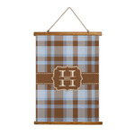 Two Color Plaid Wall Hanging Tapestry - Tall (Personalized)