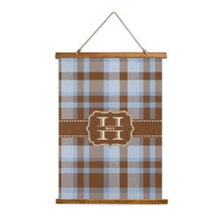 Two Color Plaid Wall Hanging Tapestry - Tall (Personalized)