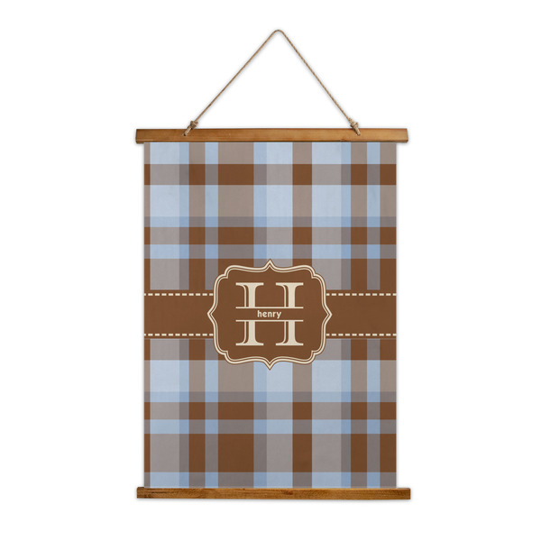Custom Two Color Plaid Wall Hanging Tapestry (Personalized)