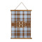 Two Color Plaid Wall Hanging Tapestry - Portrait - MAIN