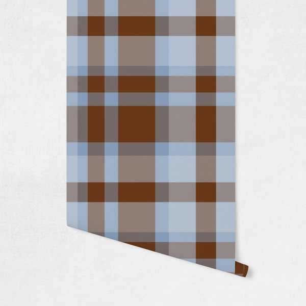 Two Color Plaid Wallpaper on Wall