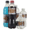 Two Color Plaid Water Bottle Label - Multiple Bottle Sizes