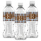 Two Color Plaid Water Bottle Labels - Front View