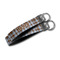 Two Color Plaid Webbing Keychain FOBs - Size Comparison