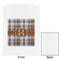 Two Color Plaid White Treat Bag - Front & Back View