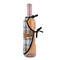 Two Color Plaid Wine Bottle Apron - DETAIL WITH CLIP ON NECK