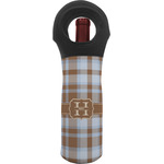 Two Color Plaid Wine Tote Bag (Personalized)