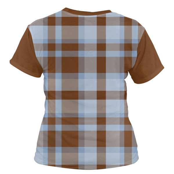 Two Color Plaid Women's T-shirt Back
