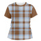 Two Color Plaid Women's Crew T-Shirt - 2X Large