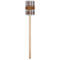 Two Color Plaid Wooden 6.25" Stir Stick - Rectangular - Single Stick