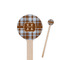 Two Color Plaid 7.5" Round Wooden Stir Sticks - Double Sided (Personalized)