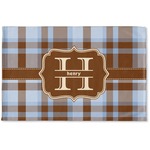 Two Color Plaid Woven Mat (Personalized)