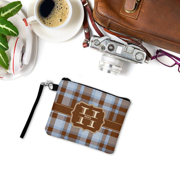 Two Color Plaid Wristlet ID Cases - LIFESTYLE