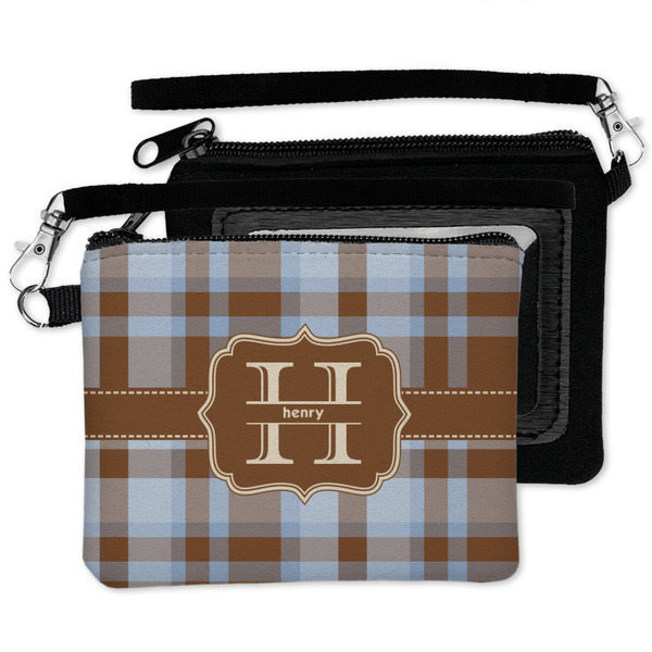 Two Color Plaid Wristlet ID Cases - MAIN