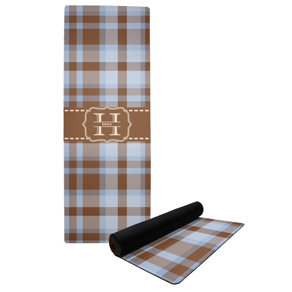 Custom Two Color Plaid Yoga Mat (Personalized)