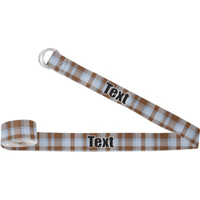 Two Color Plaid Yoga Strap (Personalized)