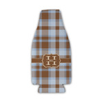 Two Color Plaid Zipper Bottle Cooler (Personalized)