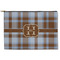 Two Color Plaid Zipper Pouch (Personalized)