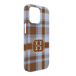 Two Color Plaid iPhone Case - Plastic - iPhone 13 Pro Max (Personalized)