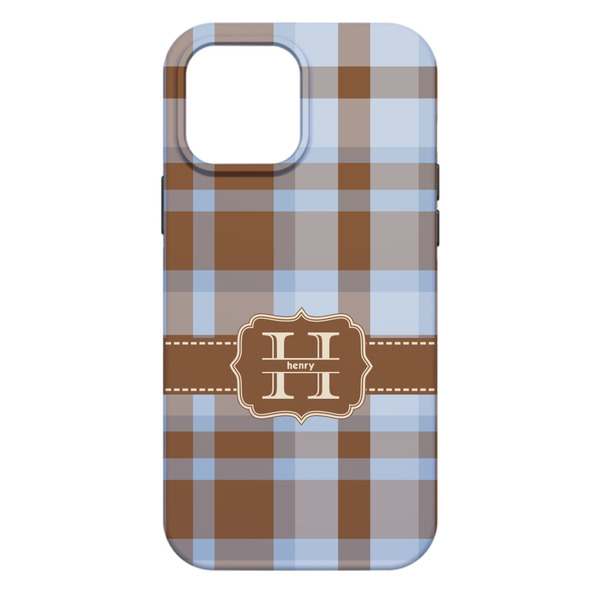 Two Color Plaid iPhone 13 Pro Max Tough Case - Back