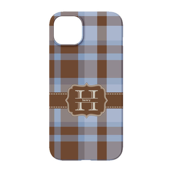 Two Color Plaid iPhone 14 Case - Back