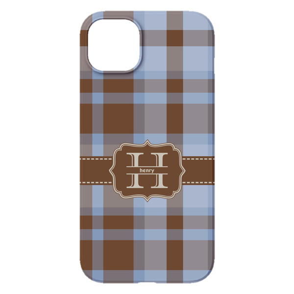 Two Color Plaid iPhone 14 Plus Case - Back