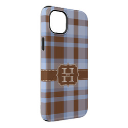 Two Color Plaid iPhone Case - Rubber Lined - iPhone 14 Plus (Personalized)